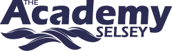 The Academy Selsey logo, with a decorative dark blue flourish.