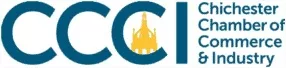 Chichester Chamber of Commerce & Industry logo, "CCCI" with Chichester Cathedral spire.