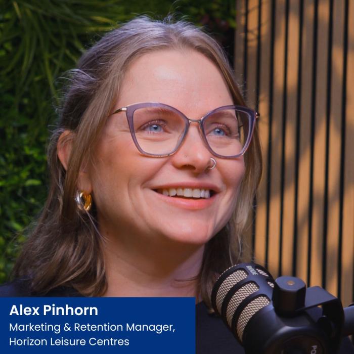 alex pinhorn from Horizon Leisure Centres sat in a podcast studio