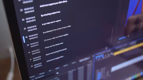 computer screen showing closed captions