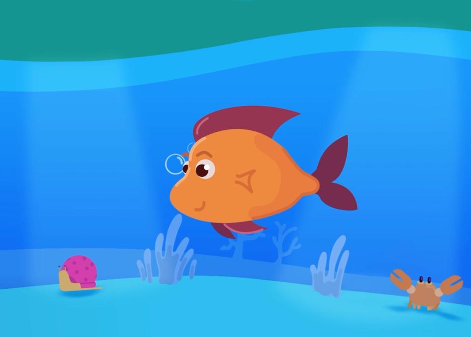 Illustration of fish in water