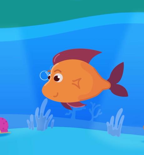 Illustration of fish in water