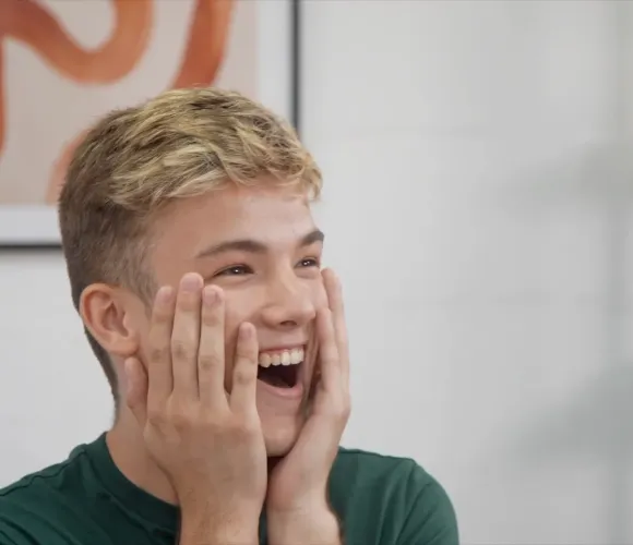 Young adult looking happy