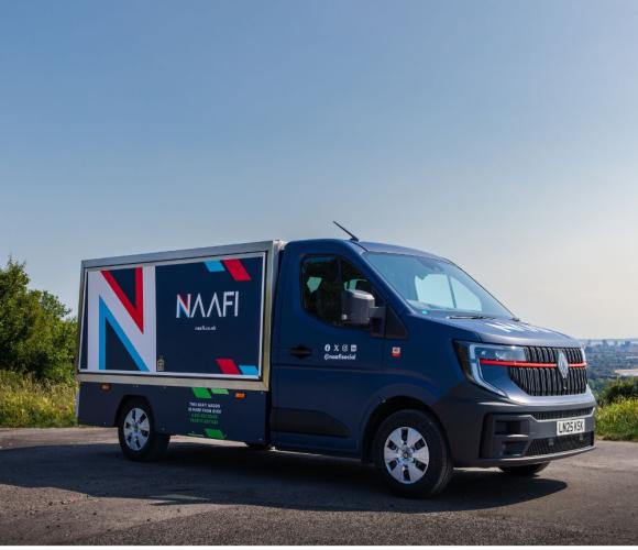 NAAFI van parked in a car park