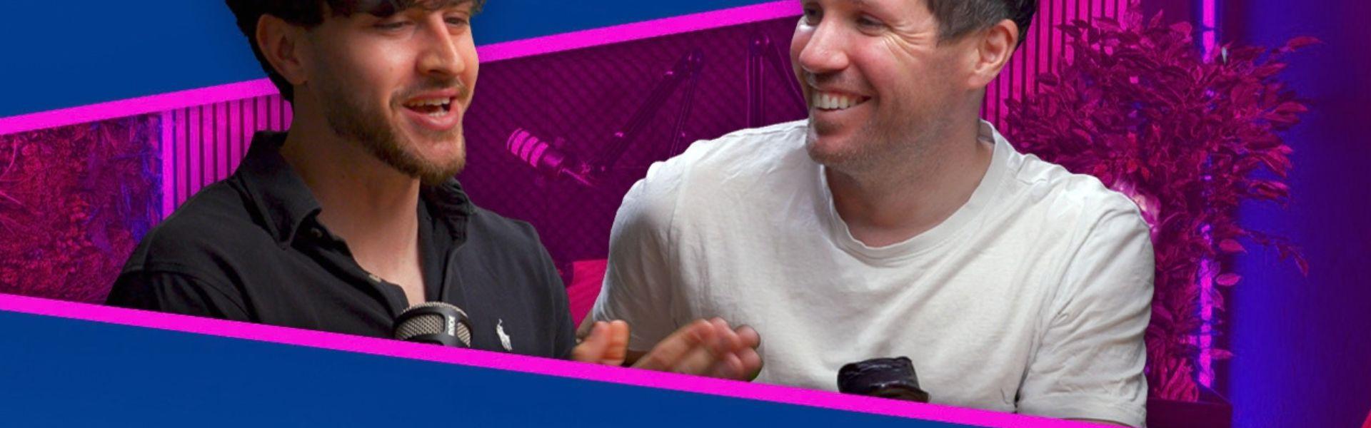 Rob and Ben hosting podcast
